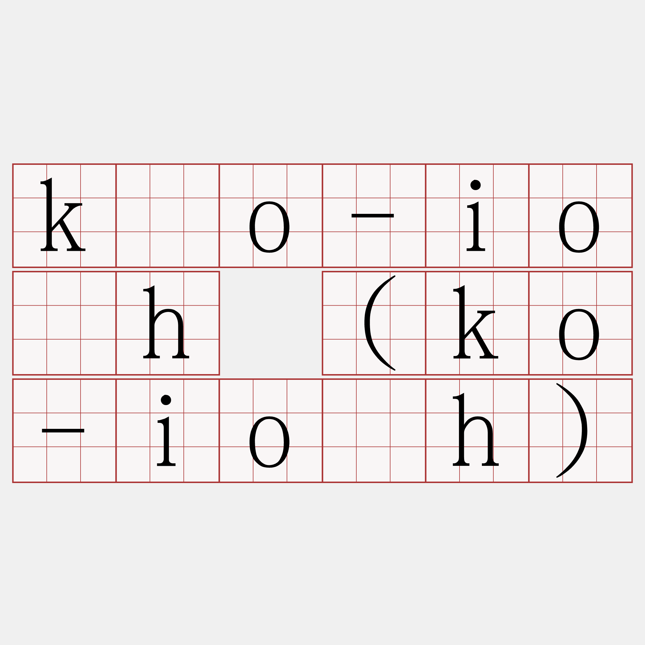 kôo-io̍h (ko-io̍h)